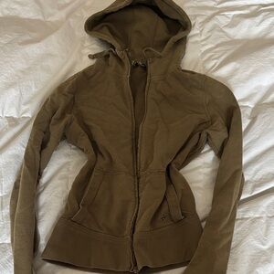 Garage Olive Zip-Up Hoodie